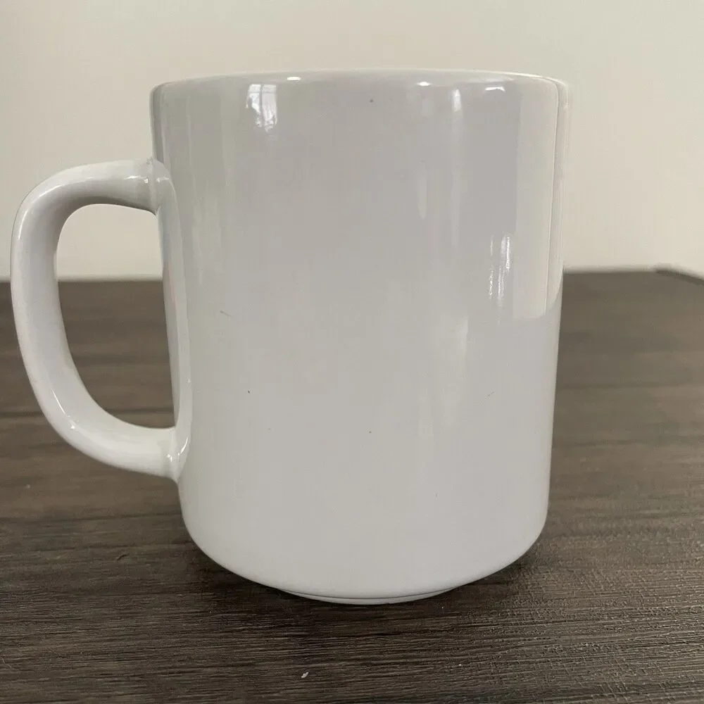 1981 Smurf Coffee Mug Cup BLESS THIS MESS Wallace Berrie Work Job Stress Vintage